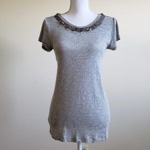 Anne Taylor Loft  Embellished Knit Top Size Small